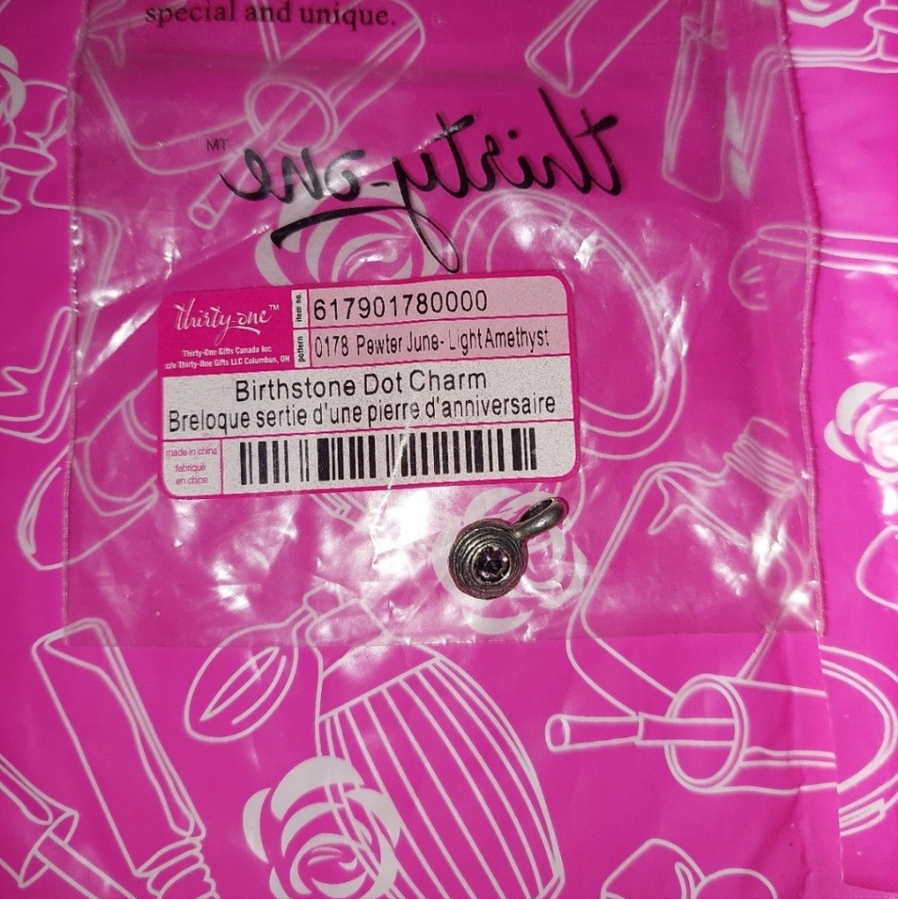 JK by Thirty-One JUNE Birthstone Dot Charm